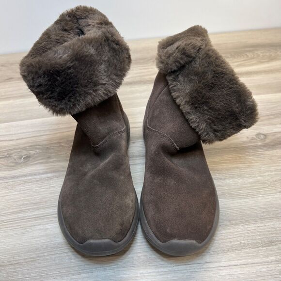 Skechers Boots Suede On The Go City 2 Womens 7.5 Goga Max Mid-Calf Flat 14633 - Picture 7 of 11